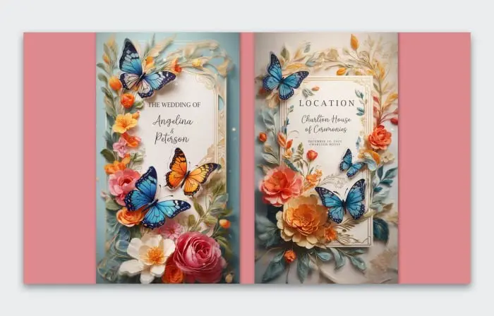 Beautiful 3D Butterfly Wedding Invitation Instagram Story